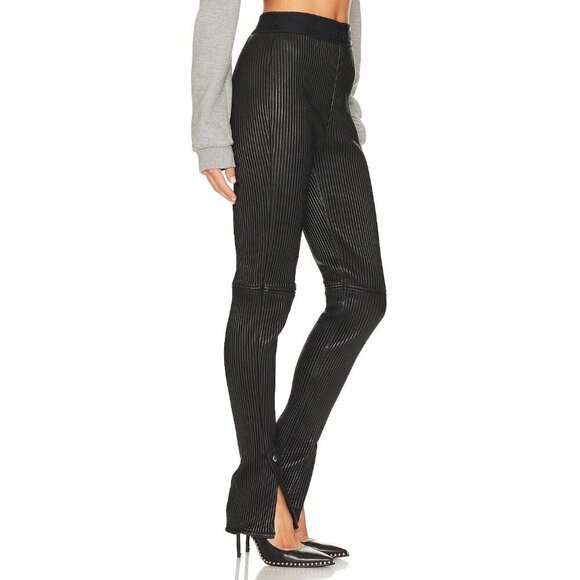 RTA Maelee Leather Pants in Black Small New Womens Split Cuff Trousers - Picture 3 of 16